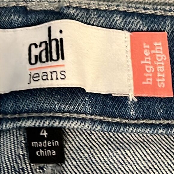 Cabi Blue Light‎ Wash High Rise Straight Leg Jeans Size 4 (fits larger) - Picture 9 of 10